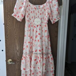 LoveShackFancy XXS white floral dress NWT cottagecore